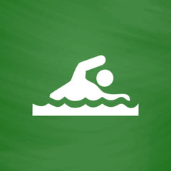 Swimming flat icon