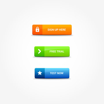 Sign Up, Free Trial & Test Now Buttons