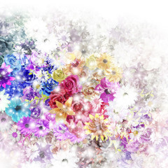 Colorful flowers background