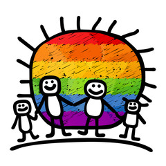 happy gay family