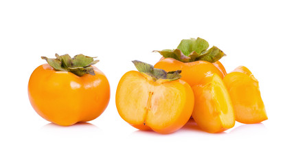 persimmon on white background