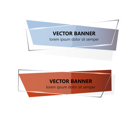 Vector infographic origami banners set. - 118077285