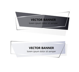 Vector infographic origami banners set. - 118077293