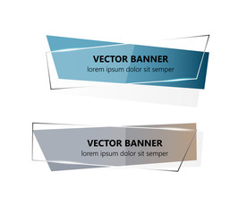 Vector infographic origami banners set. - 118077296