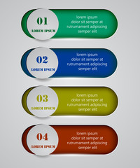 Vector infographic origami banners set