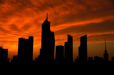 Fototapeta na wymiar Kuwait city silhouette