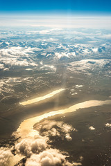 Aerial view in Finnmark, Norway