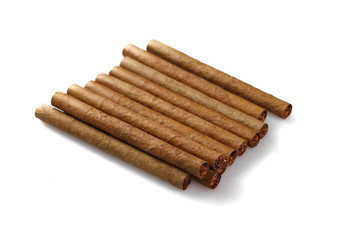 Cigarillo isolated over white background