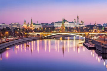 Raamstickers Foto van de dag Moskou in pastelkleuren Moskou Pastel