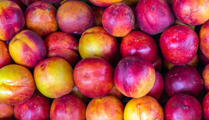 Ripe nectarines background