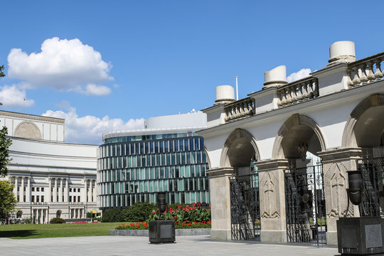 Fototapeta Grób Nieznanego Żołnierza, teatr, biurowiec, Plac Piłsudskiego