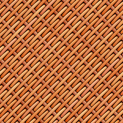 Seamless diagonal wicker basket / rattan texture.