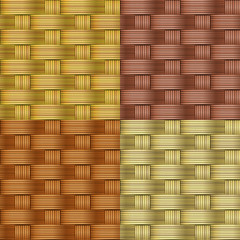 Seamless wicker basket / rattan texture in four color schemes.