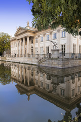 Fototapeta na wymiar Sights of Warsaw. Palace Lazienki in capital of Poland-Warsaw.