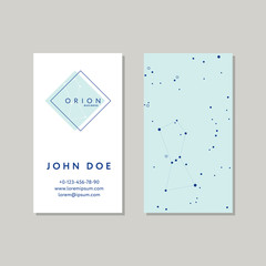 Business card template for Orion logo