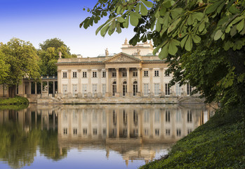 Fototapeta na wymiar Sights of Warsaw. Palace Lazienki in capital of Poland-Warsaw.