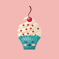 sweet cupcake icon design