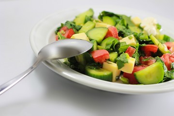 salad with vegetables and greens