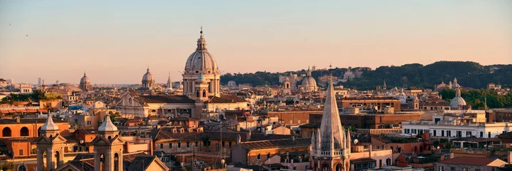 Fototapete Rome Aussicht von der Dachterrasse von Rom