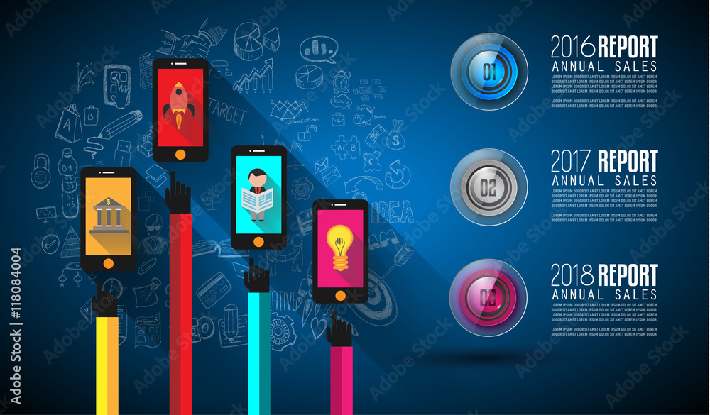 Poster clean infographic layout template for data and information analysis
