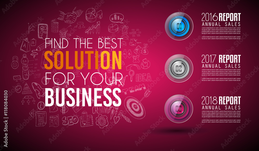 Poster clean infographic layout template for data and information analysis