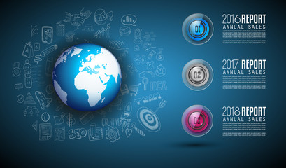 Clean Infographic Layout Template for data and information analysis