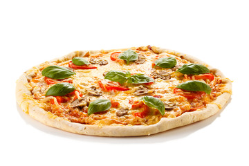 Pizza on white background 