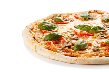 Pizza on white background 