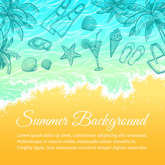 Summer sea background.