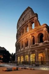 No drill light filtering roller blinds Colosseum Colosseum Rome night