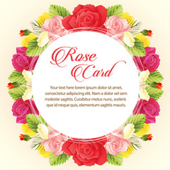 round rose card