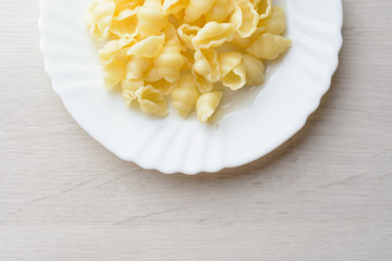 Cones on a white plate