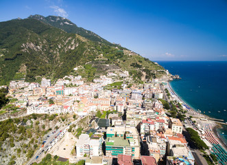 Fototapeta na wymiar Aerial View of Maiori, Amalfi coast, Italy