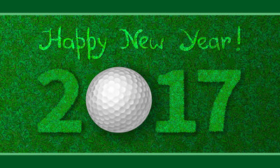 New Year 2017 greeting card