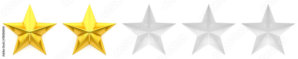 Wall mural zero to five star review or rating