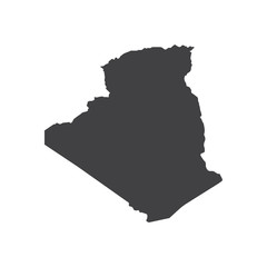 Algeria map silhouette illustration