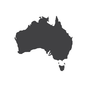 Australia Map Silhouette Illustration