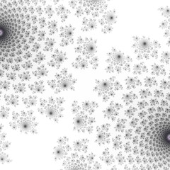 Black and white floral fractal background image