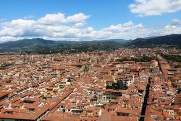 Living in Florence, surrounded by green mountains, Italy