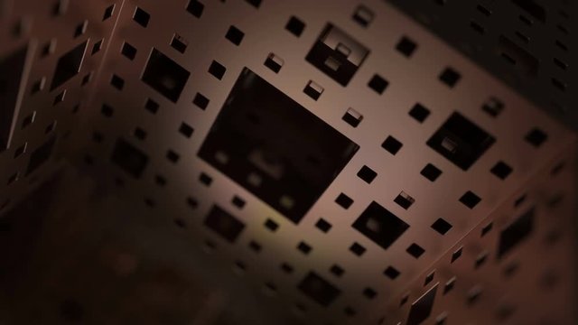 3D Menger Sponge fractal - 4K Looping