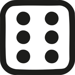 Die with number six icon