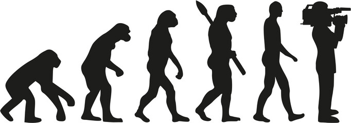 Evolution of a filming cameraman