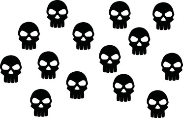 Pattern of skulls