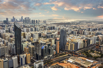Fototapeta na wymiar View of Abu Dhabi city, United Arab Emirates by day