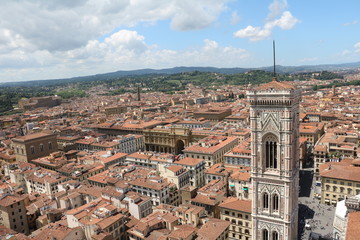 View to historic center of Florence, Italy