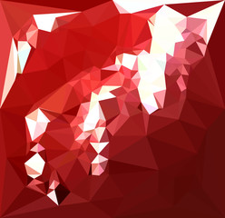 Coquelicot Red Abstract Low Polygon Background