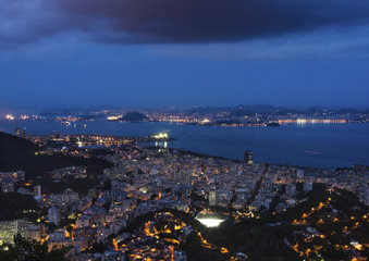 Fototapeta premium Night view of Rio de Janeiro
