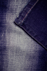 closeup detail of blue denim