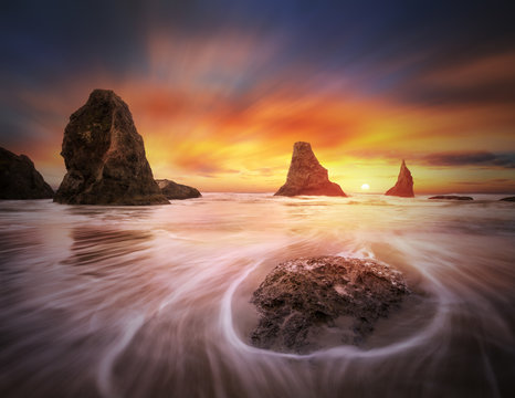Three sisters with one sun