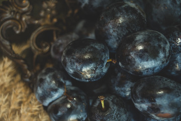 Scene with a bunch of plums
